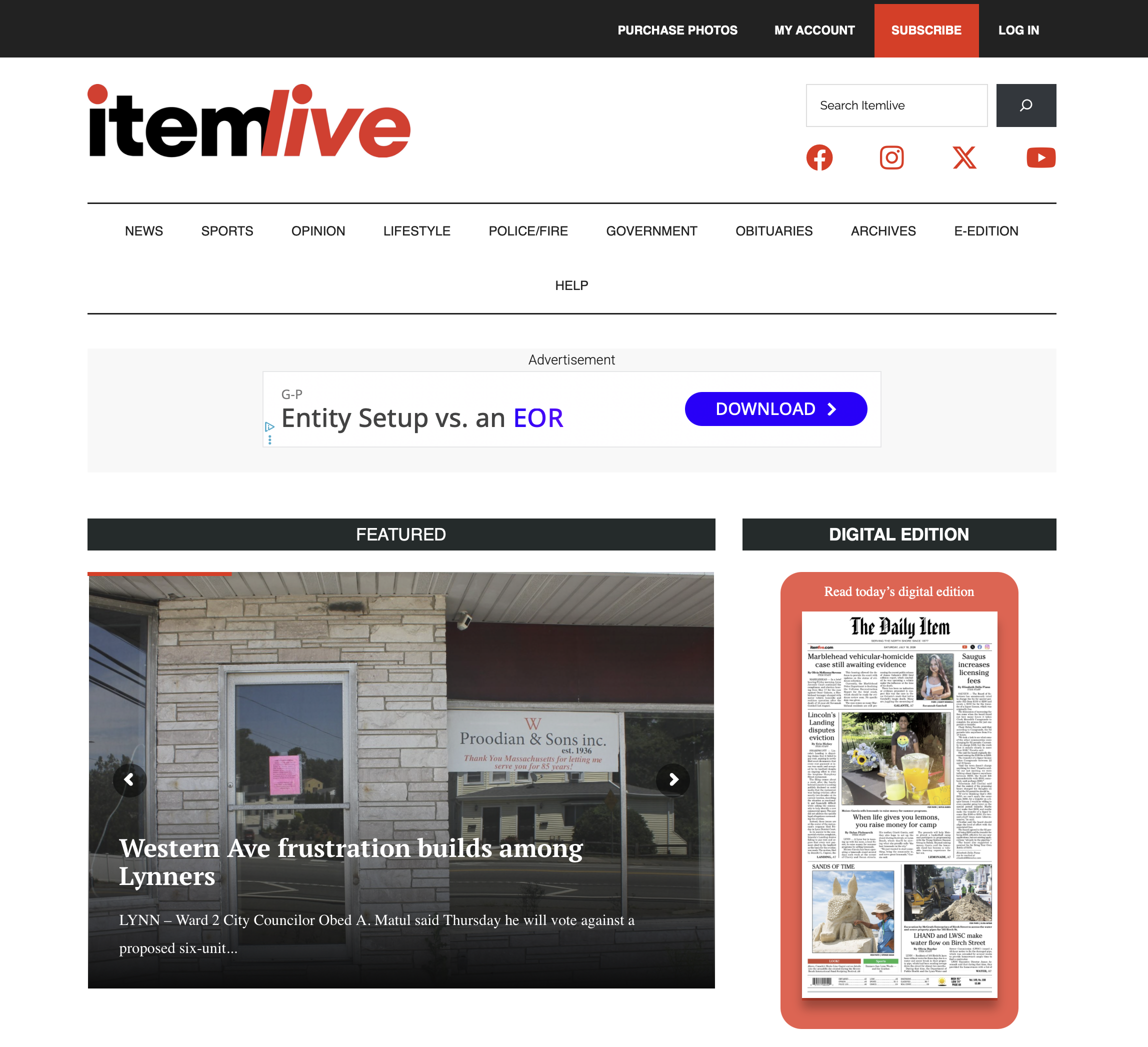 Itemlive homepage