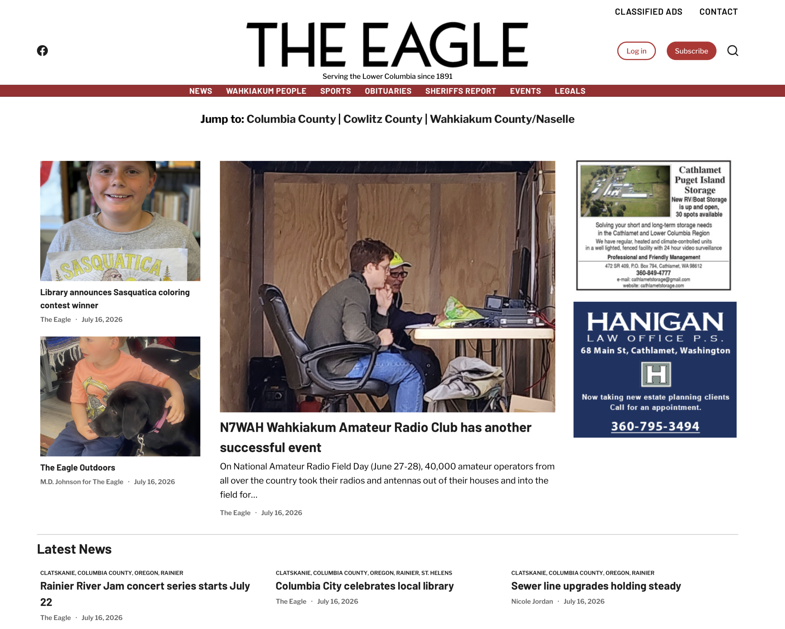 The Eagle homepage
